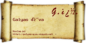 Galyas Éva névjegykártya
